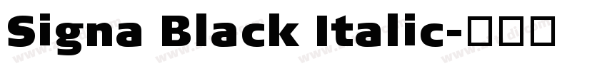 Signa Black Italic字体转换
